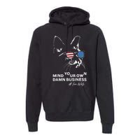 Walz Mind Your Own Damn Business Harris Waltz Cat Lady Premium Hoodie