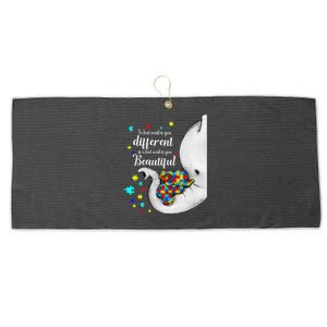 What Makes You Different Elephant Mom Autism Child Awareness Large Microfiber Waffle Golf Towel