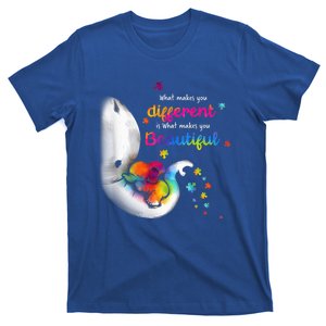 What Makes You Different Elephant Mom Autism Child Awareness T-Shirt