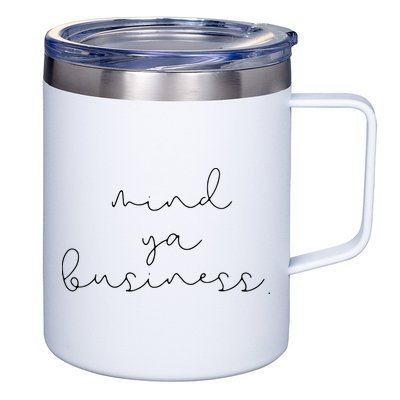 Womens Mind Ya Business Millennial Girl Boy Teenager T 12oz Stainless Steel Coffee Mug