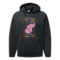 What Makes You Different Elephant Autism Awareness Day Performance Fleece Hoodie