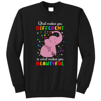 What Makes You Different Elephant Autism Awareness Day Sweatshirt