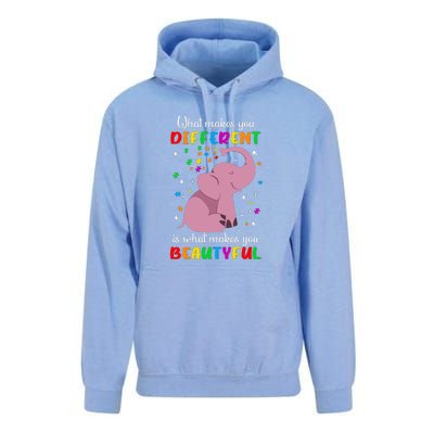 What Makes You Different Elephant Autism Awareness Day Unisex Surf Hoodie