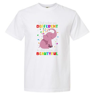 What Makes You Different Elephant Autism Awareness Day Garment-Dyed Heavyweight T-Shirt