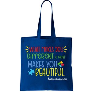 What Makes You Different Mom Autism Awareness Gift Tote Bag