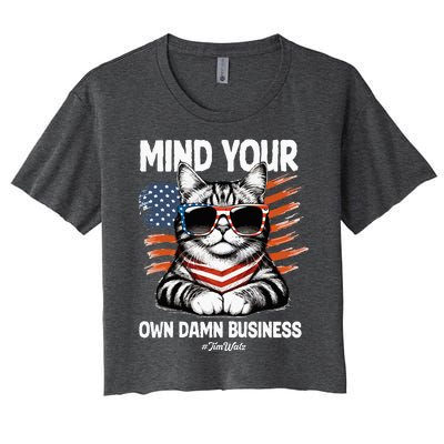 Walz Mind Your Own Damn Business Harris Waltz Women's Crop Top Tee