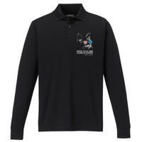 Walz Mind Your Own Damn Business Harris Waltz Cat Lady Performance Long Sleeve Polo