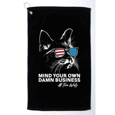 Walz Mind Your Own Damn Business Harris Waltz Cat Lady Platinum Collection Golf Towel