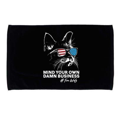 Walz Mind Your Own Damn Business Harris Waltz Cat Lady Microfiber Hand Towel