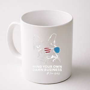 Walz Mind Your Own Damn Business Harris Waltz Cat Lady Coffee Mug