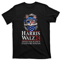 Walz Mind Your Own Damn Business Harris Waltz Cat Lady T-Shirt