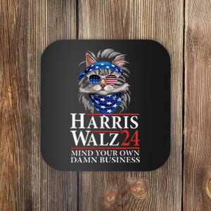 Walz Mind Your Own Damn Business Harris Waltz Cat Lady Coaster