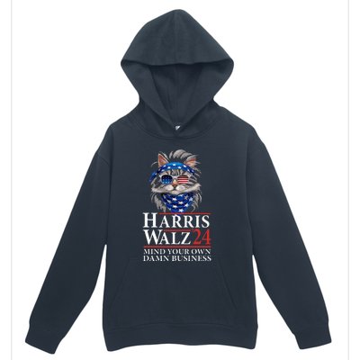 Walz Mind Your Own Damn Business Harris Waltz Cat Lady Urban Pullover Hoodie