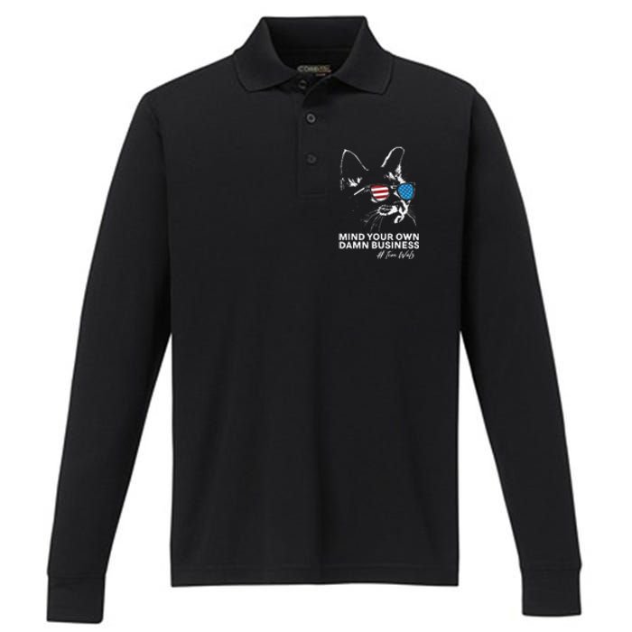 Waltz Mind Your Harris Waltz Gift Performance Long Sleeve Polo