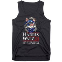 Walz Mind Your Own Damn Business Harris Waltz Cat Lady Tank Top