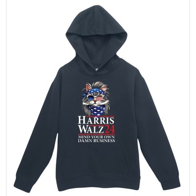 Walz Mind Your Own Damn Business Harris Waltz Cat Lady Urban Pullover Hoodie