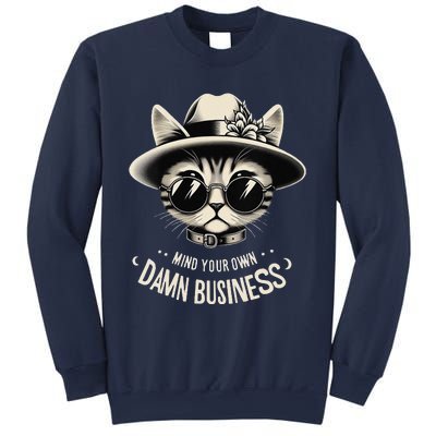 Walz Mind Your Own Damn Business Harris Waltz Cat Lady Sweatshirt