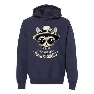 Walz Mind Your Own Damn Business Harris Waltz Cat Lady Premium Hoodie