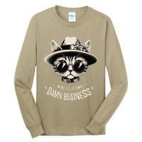 Walz Mind Your Own Damn Business Harris Waltz Cat Lady Tall Long Sleeve T-Shirt