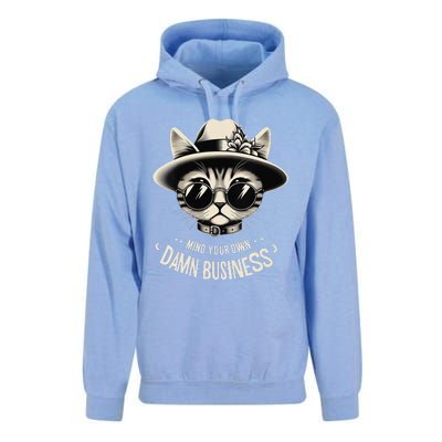 Walz Mind Your Own Damn Business Harris Waltz Cat Lady Unisex Surf Hoodie