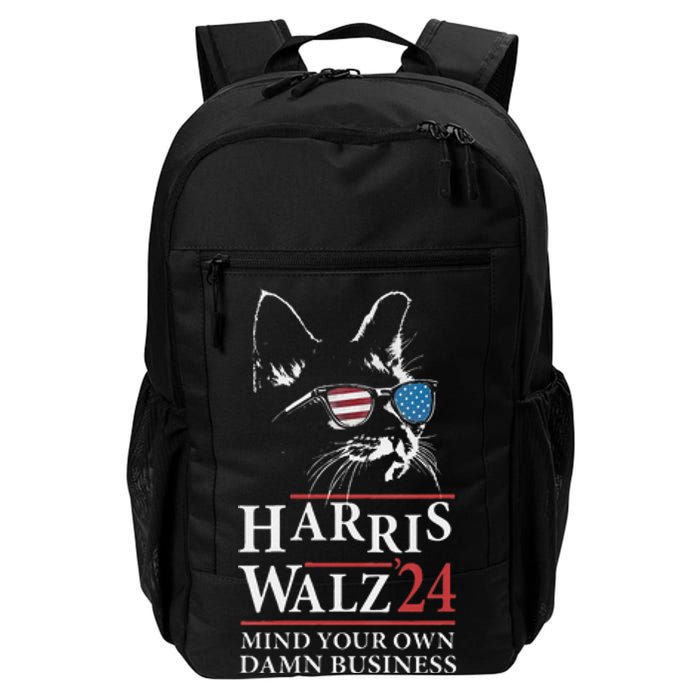 Walz Mind Your Own Damn Business Harris Waltz Cat Lady Daily Commute Backpack