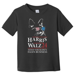 Walz Mind Your Own Damn Business Harris Waltz Cat Lady Toddler T-Shirt