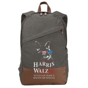 Walz Mind Your Own Damn Business Harris Waltz Cat Lady Cotton Canvas Backpack