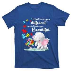 What Makes You Different Elephant Mom Autism Child Awareness T-Shirt