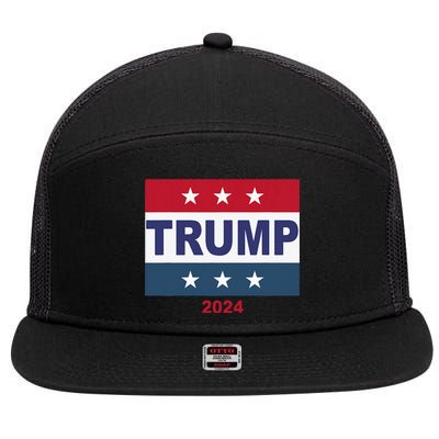 Trump 45 47 Support 2024 Election Day Your Vote Matters  7 Panel Mesh Trucker Snapback Hat