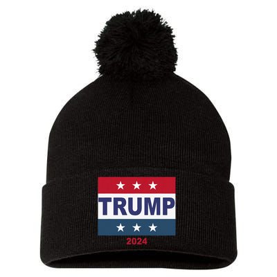 Trump 45 47 Support 2024 Election Day Your Vote Matters  Pom Pom 12in Knit Beanie