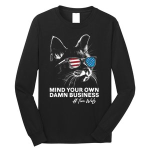 Walz Mind Your Own Damn Business Harris Waltz Cat Lady Long Sleeve Shirt