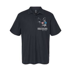 Walz Mind Your Own Damn Business Harris Waltz Cat Lady Softstyle Adult Sport Polo