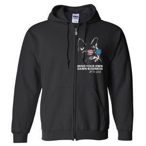 Walz Mind Your Own Damn Business Harris Waltz Cat Lady Full Zip Hoodie