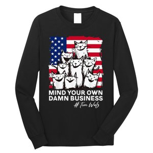 Walz Mind Your Own Damn Business Harris Waltz Cat Lady Long Sleeve Shirt