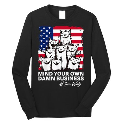 Walz Mind Your Own Damn Business Harris Waltz Cat Lady Long Sleeve Shirt