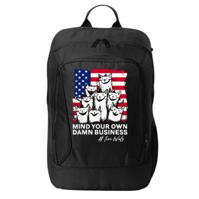 Walz Mind Your Own Damn Business Harris Waltz Cat Lady City Backpack