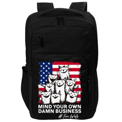 Walz Mind Your Own Damn Business Harris Waltz Cat Lady Impact Tech Backpack