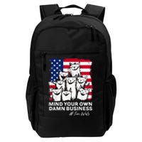 Walz Mind Your Own Damn Business Harris Waltz Cat Lady Daily Commute Backpack