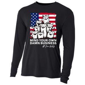 Walz Mind Your Own Damn Business Harris Waltz Cat Lady Cooling Performance Long Sleeve Crew