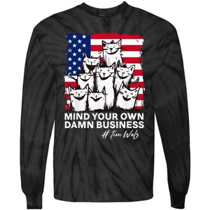 Walz Mind Your Own Damn Business Harris Waltz Cat Lady Tie-Dye Long Sleeve Shirt