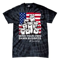 Walz Mind Your Own Damn Business Harris Waltz Cat Lady Tie-Dye T-Shirt