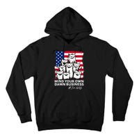 Walz Mind Your Own Damn Business Harris Waltz Cat Lady Tall Hoodie