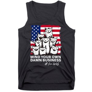 Walz Mind Your Own Damn Business Harris Waltz Cat Lady Tank Top