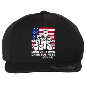 Walz Mind Your Own Damn Business Harris Waltz Cat Lady Wool Snapback Cap