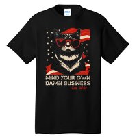 Walz Mind Your Own Damn Business Harris Waltz Cat Lady Tall T-Shirt