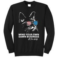 Walz Mind Your Own Damn Business Harris Waltz Cat Lady Sweatshirt