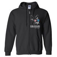 Walz Mind Your Own Damn Business Harris Waltz Cat Lady Full Zip Hoodie