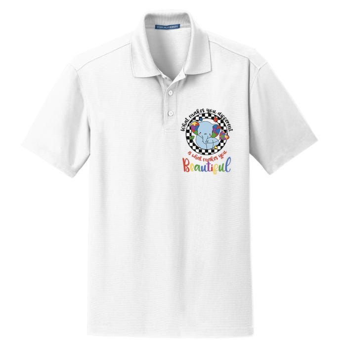 What Makes You Different Is What Makes You Beautiful Dry Zone Grid Polo