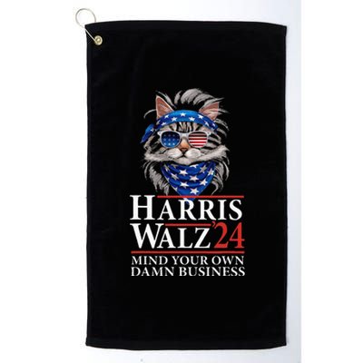 Walz Mind Your Own Damn Business Harris Waltz Cat Lady Platinum Collection Golf Towel