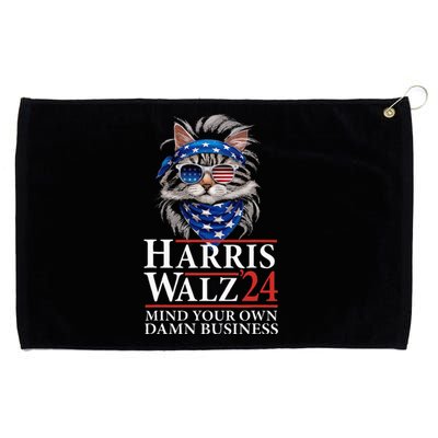 Walz Mind Your Own Damn Business Harris Waltz Cat Lady Grommeted Golf Towel